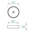 Раковина накладная Koller Pool Round Arc 355x355x120 мм белый (1823010112)- Фото 3